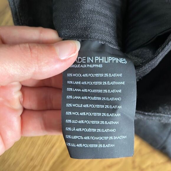 Club Monaco Womens Wool Cargo Pants Full Length Charcoal Size 30 - Picture 11 of 15